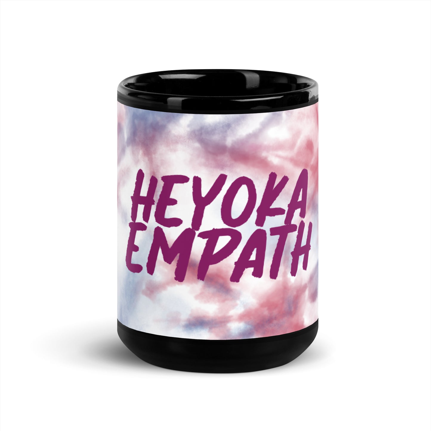Tie Dye Black Glossy Mug - Heyoka Empath