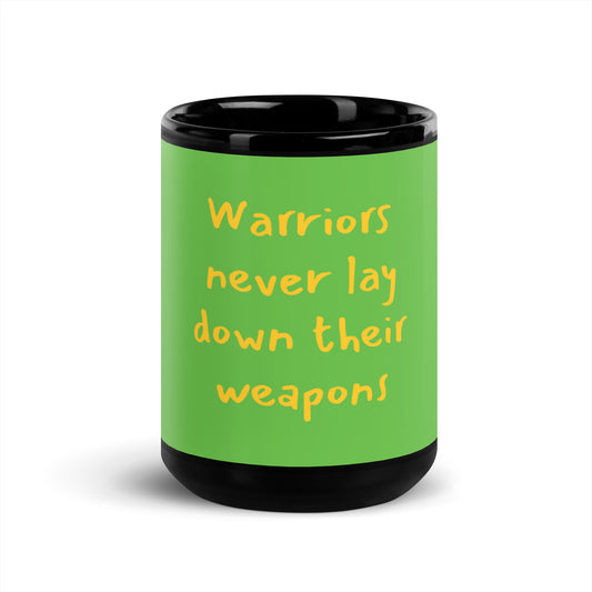 Grinch Black Glossy Mug - Les guerriers ne déposent jamais leurs armes