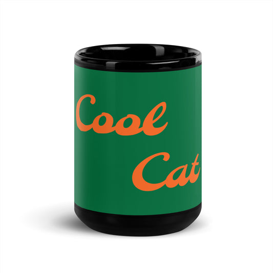 Jewel Black Glossy Mug - Cool Cat