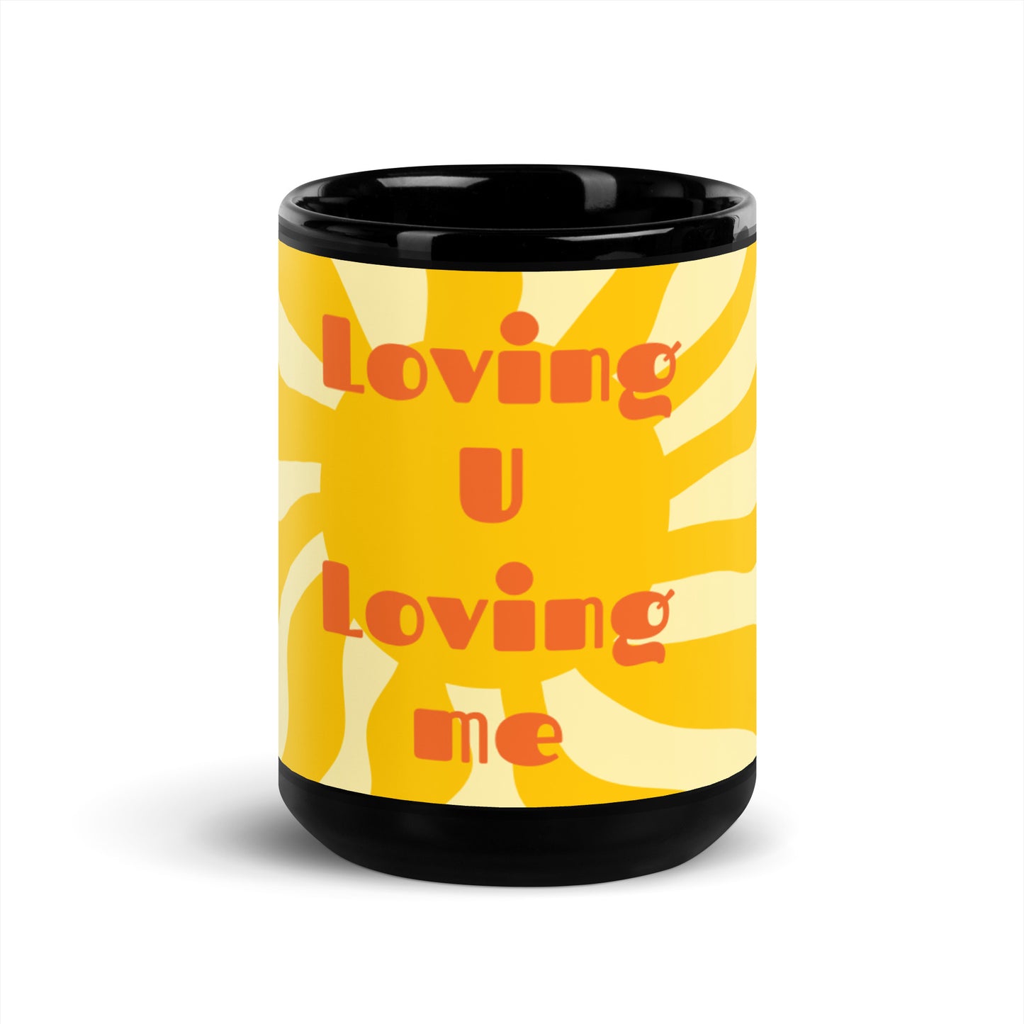 Sunshine Black Glossy Mug - Loving U Loving me