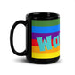 Rainbow Black Glossy Mug - Warrior