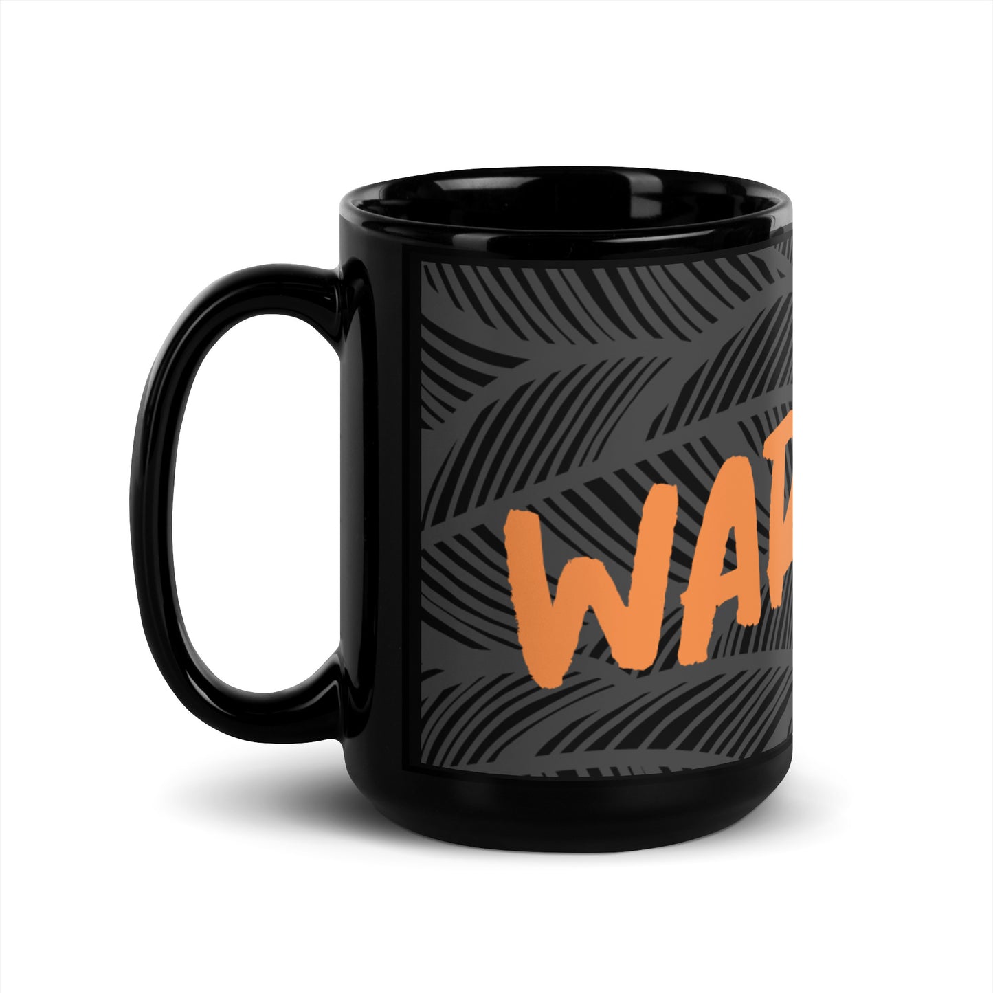 Black Abstract Black Glossy Mug - WARRIOR