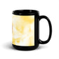Yellow Tie Dye Black Glossy Mug - Boulet