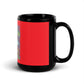 Red Black Glossy Mug - Hippie Chick