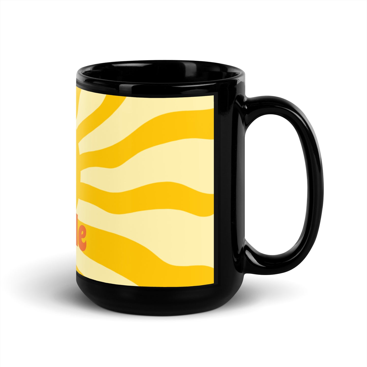 Sunshine Black Glossy Mug - OG Hippie Dude