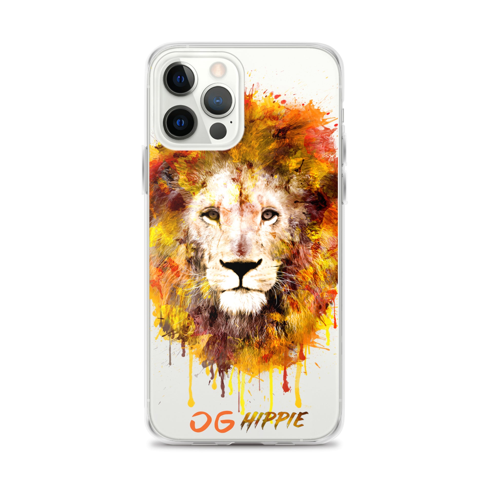Clear iPhone Case - OG Hippie (orange) OG Hippie Chick Clear iPhone Case - OG Hippie (orange) OG Hippie Chick