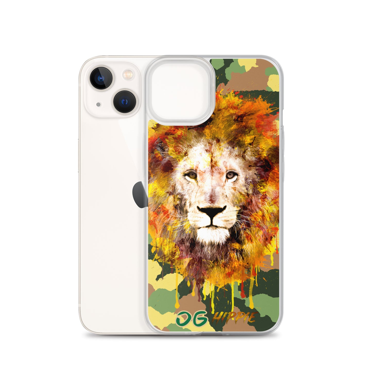 Army Camo Clear iPhone Case