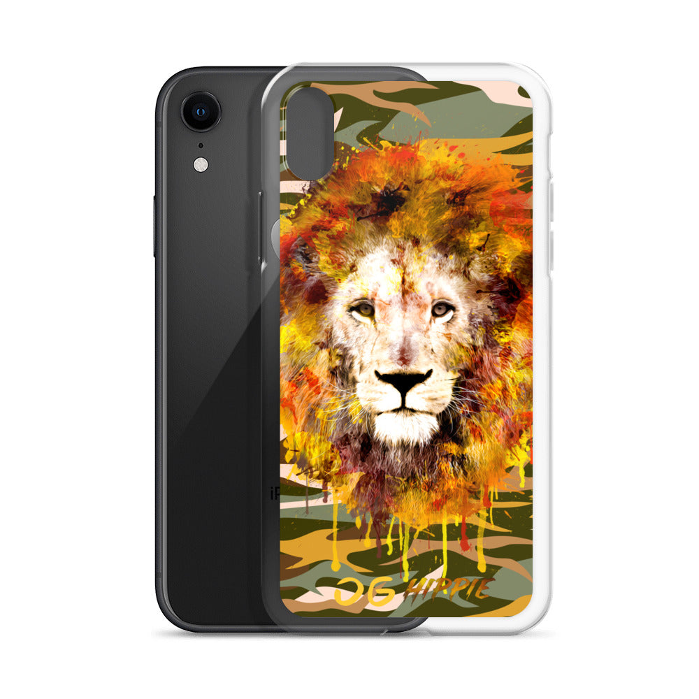 Camo Rays Clear iPhone Case