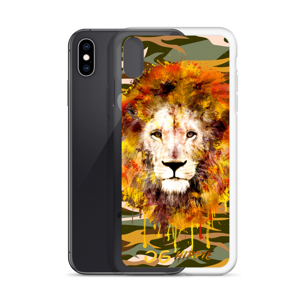 Camo Rays Clear iPhone Case