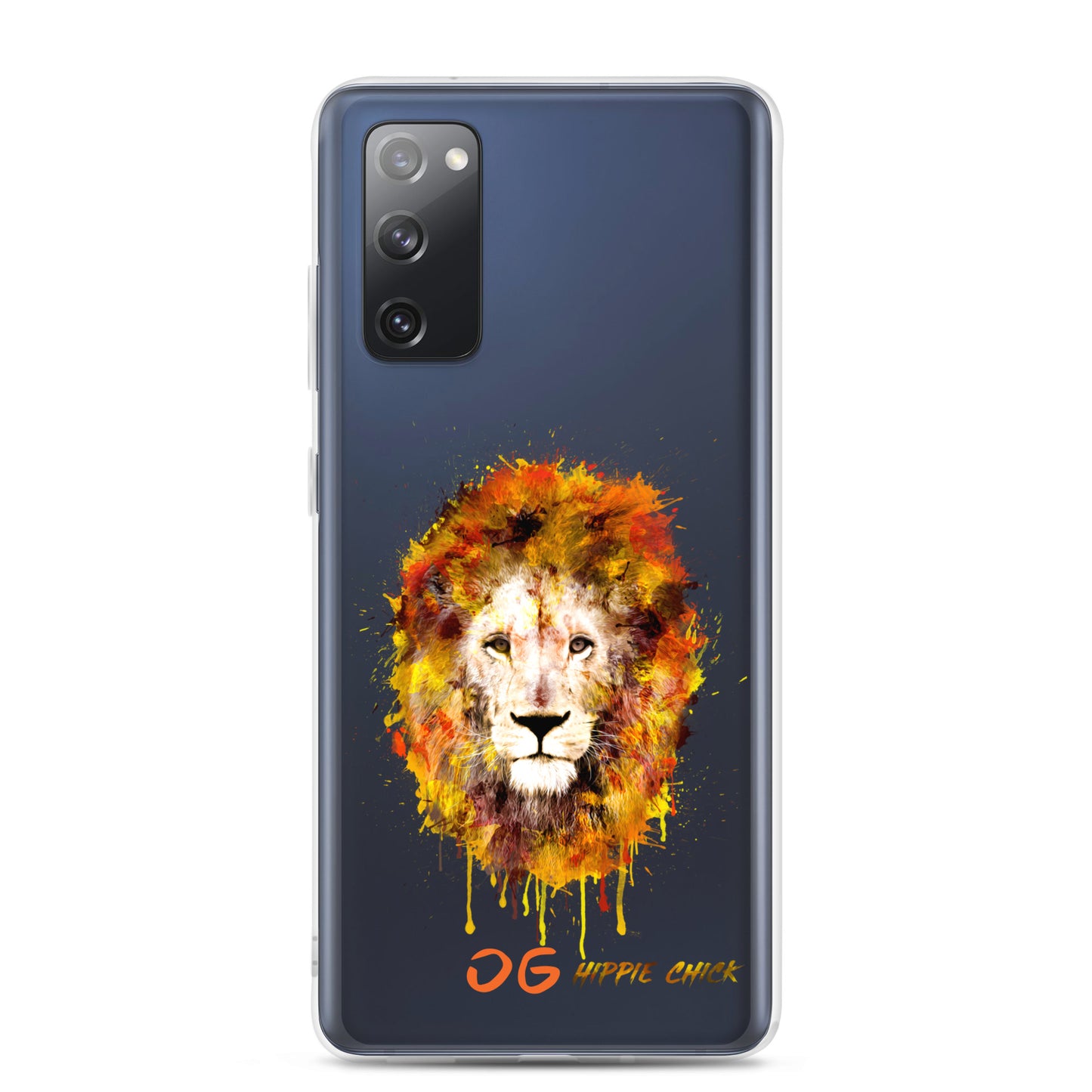 Clear Samsung Case - OG Hippie Chick (orange)