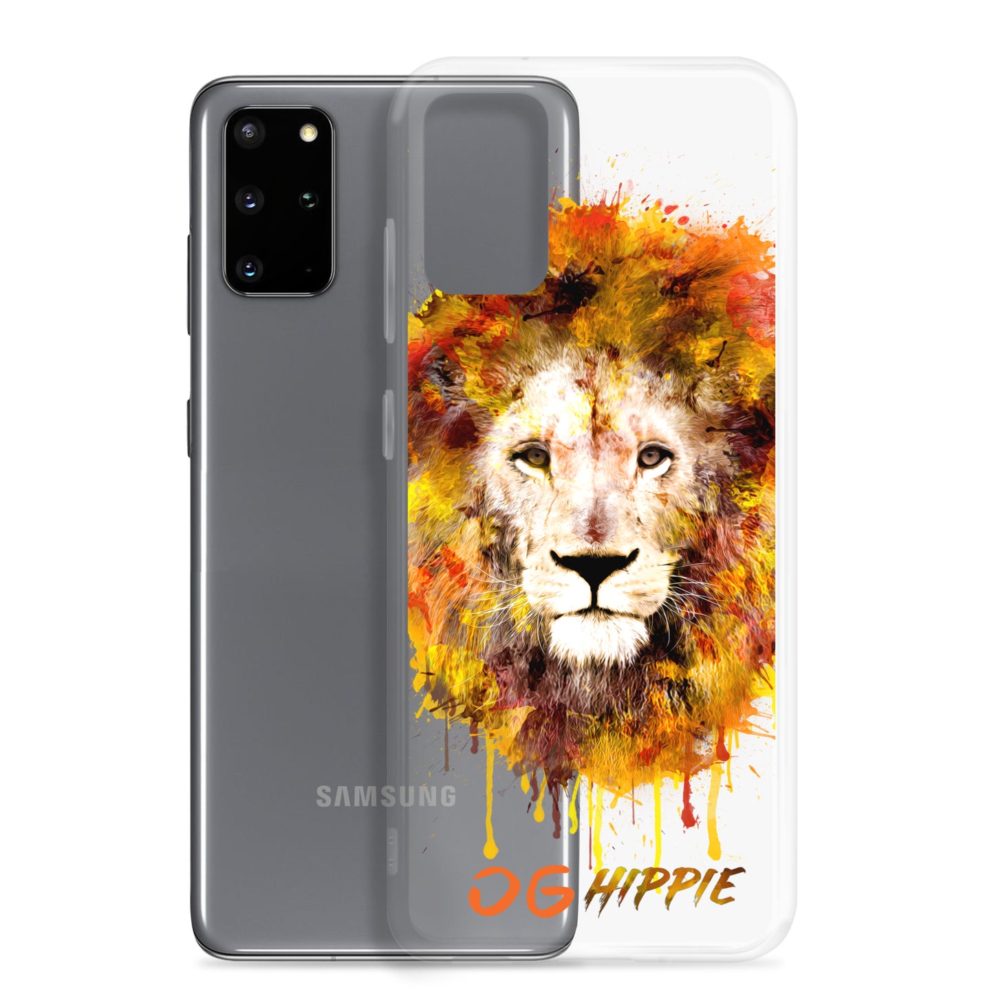 Clear Samsung Case - OG Hippie (orange)