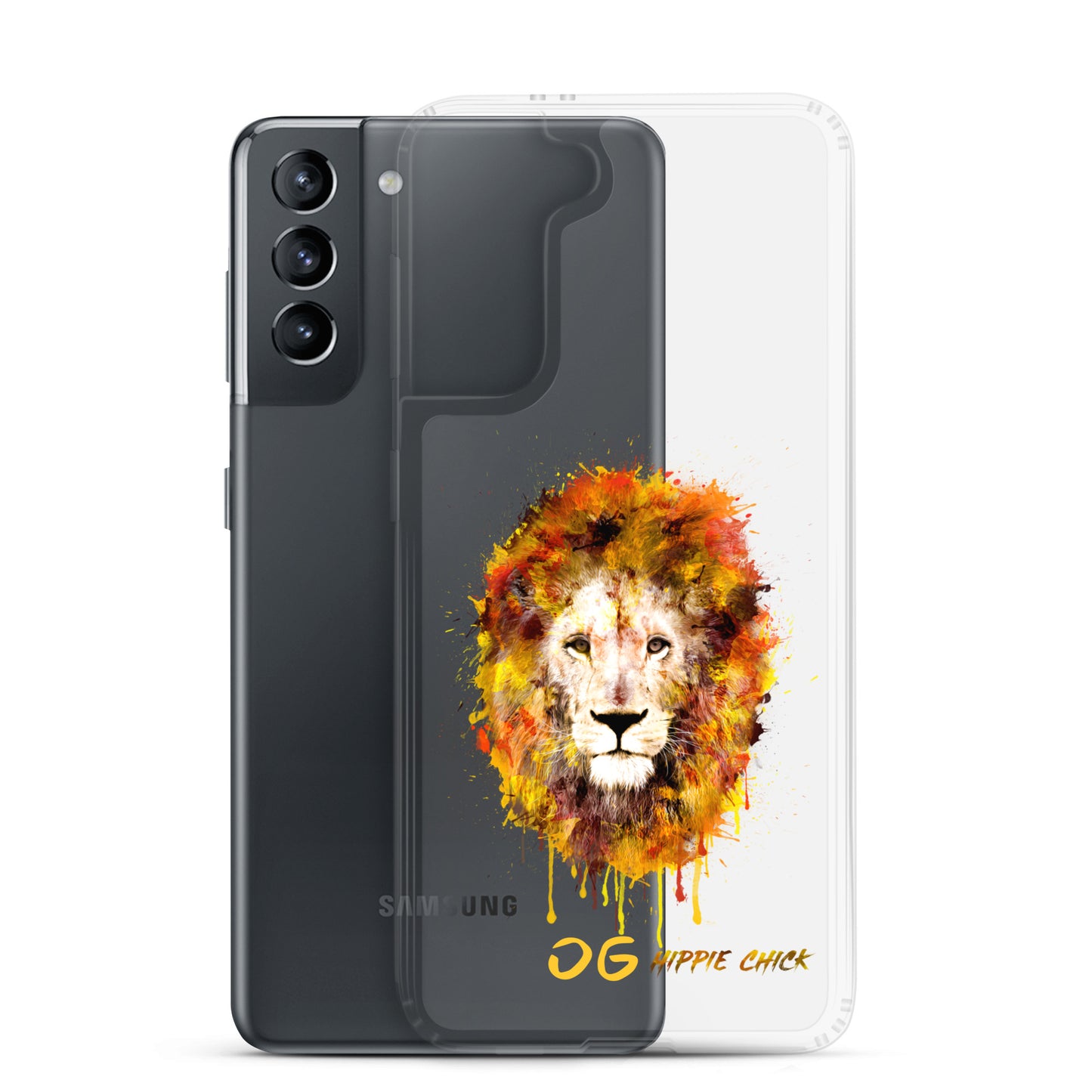 Clear Samsung Case - OG Hippie Chick (yellow)