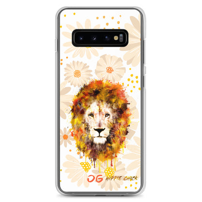 Coque Samsung marguerites marron clair