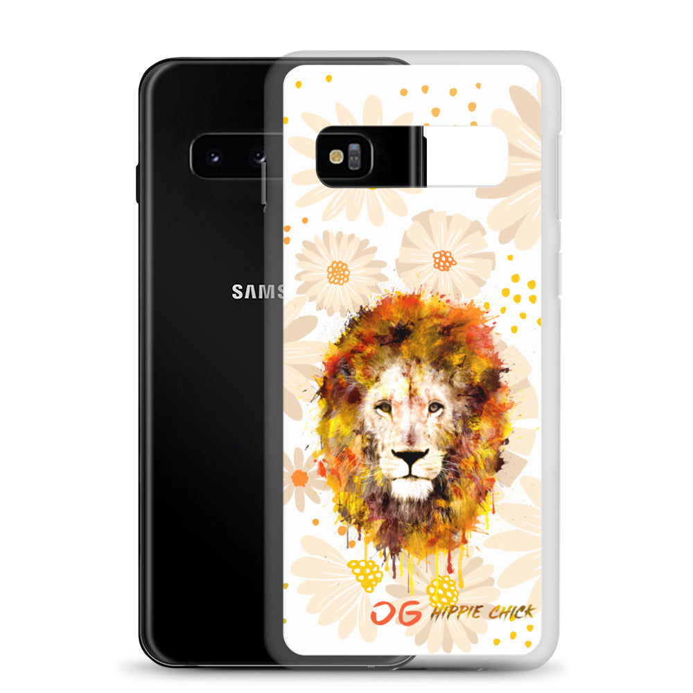 Coque Samsung marguerites marron clair