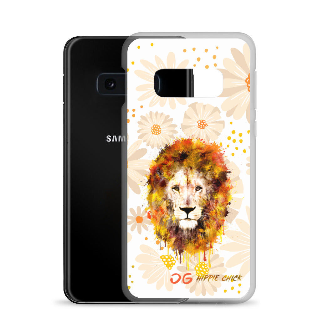 Coque Samsung marguerites marron clair