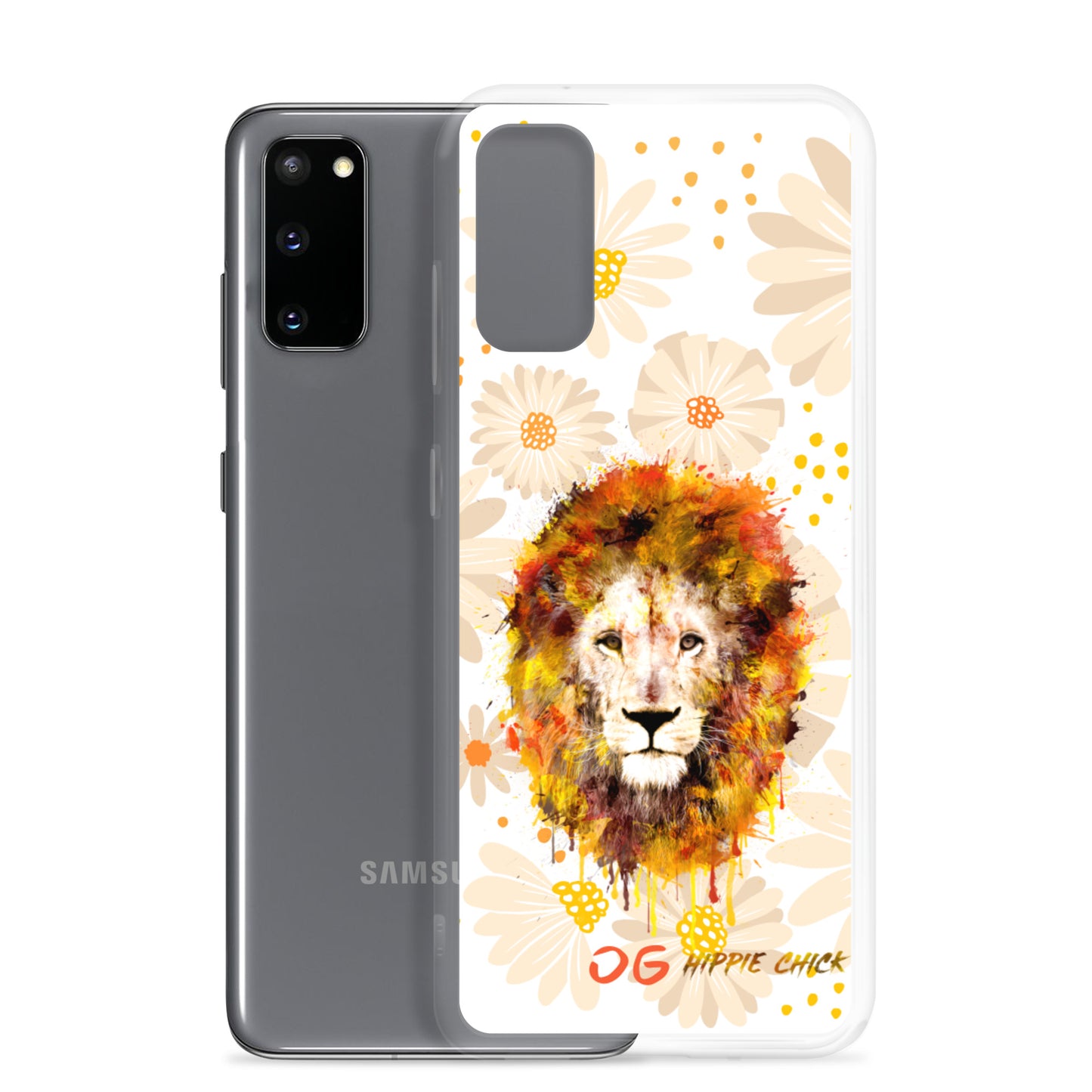 Coque Samsung marguerites marron clair