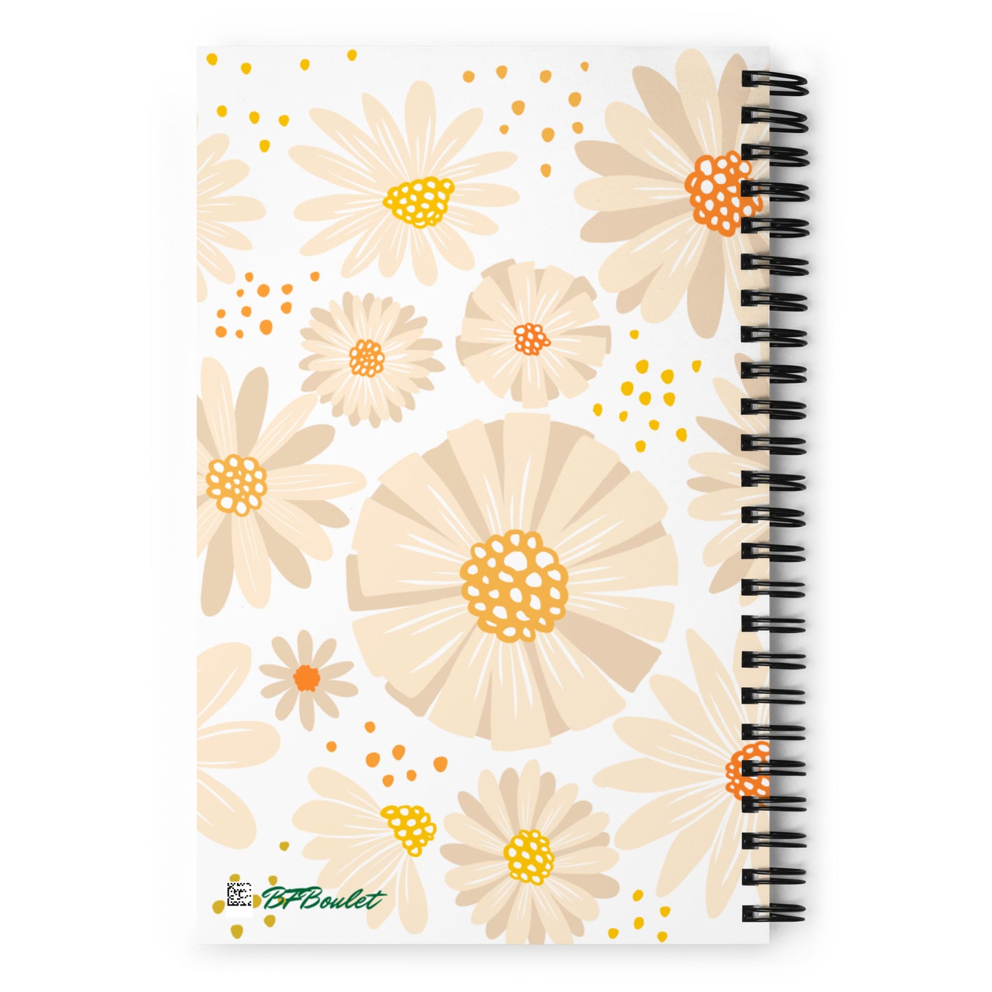 Tan Daisies Spiral Notebook