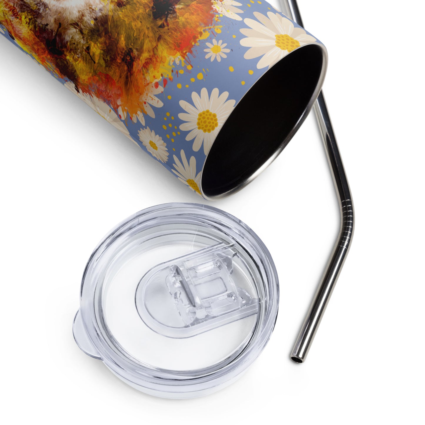 Blue Daisies Stainless Steel Tumbler