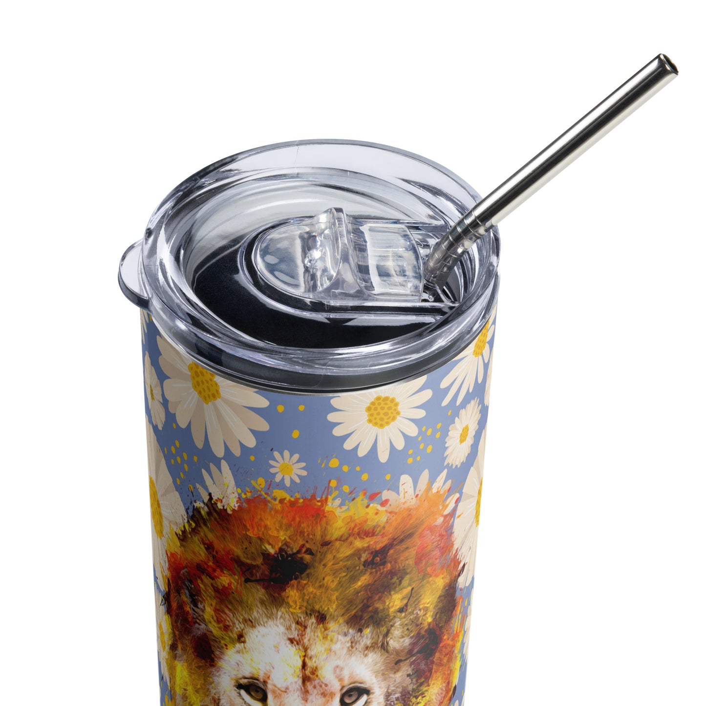 Blue Daisies Stainless Steel Tumbler