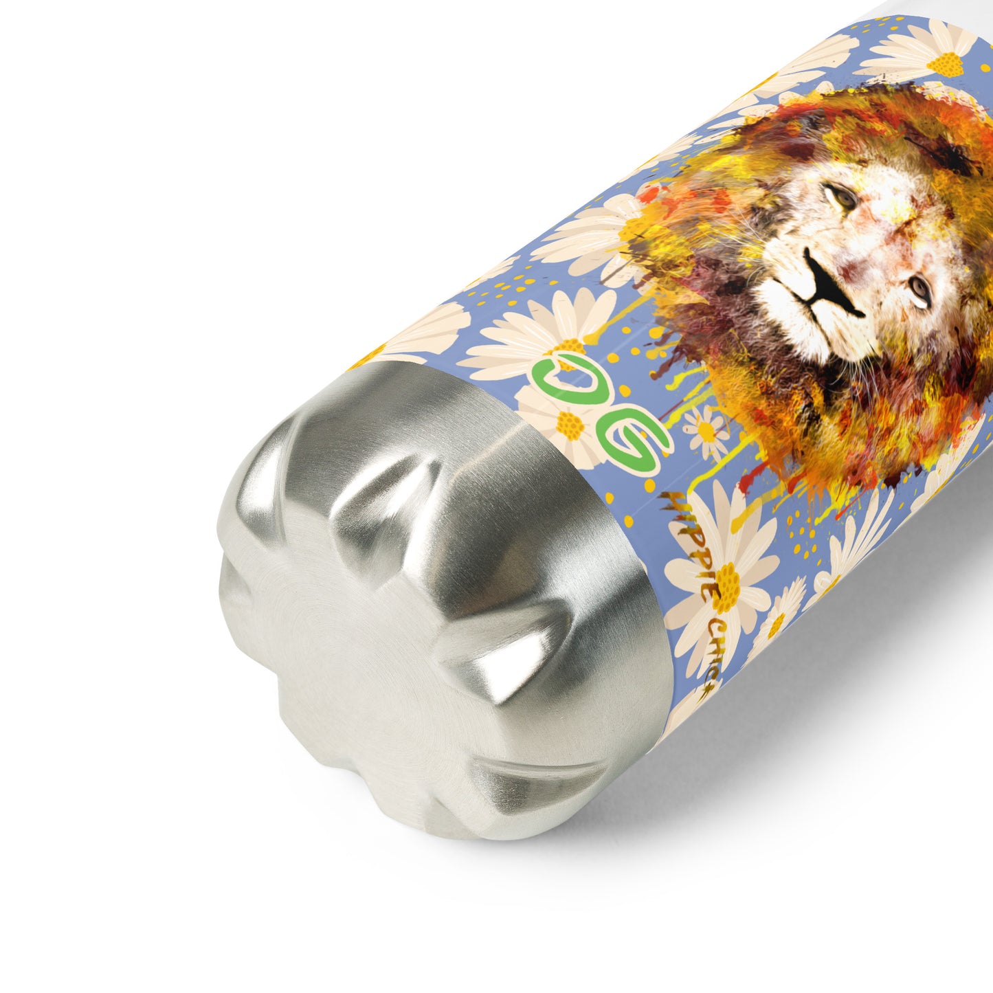 Blue Daisies Stainless Steel Water Bottle
