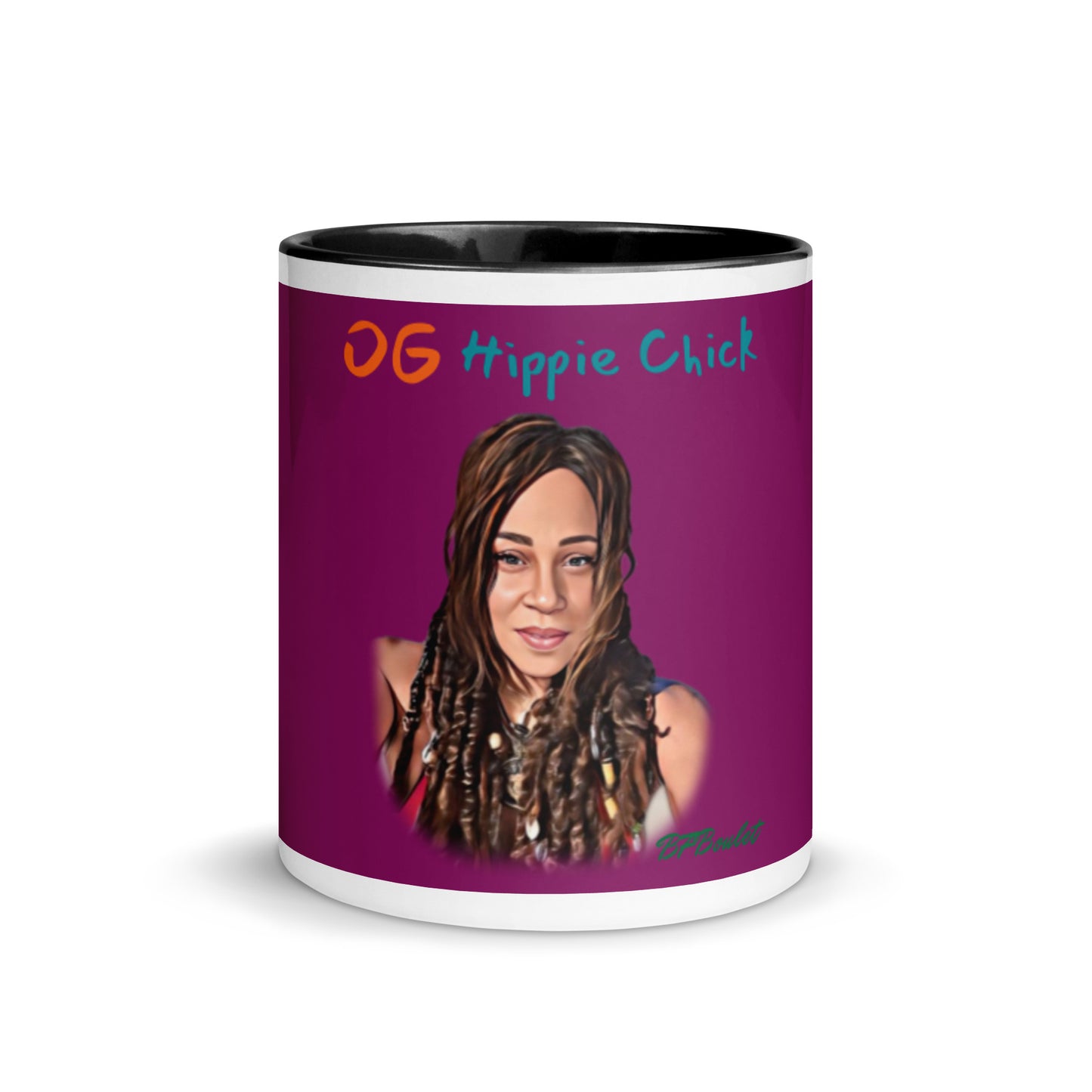 Mug Couleur Aubergine - OG Hippie Chick (BFBoulet)
