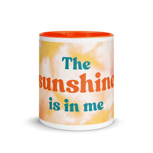 Tasse de couleur orange tie-dye - Le soleil est en moi