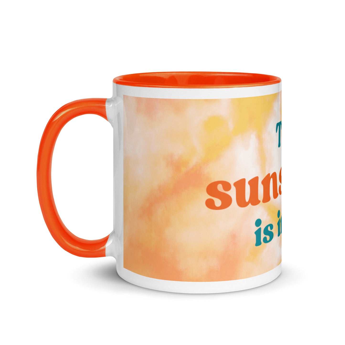 Tasse de couleur orange tie-dye - Le soleil est en moi