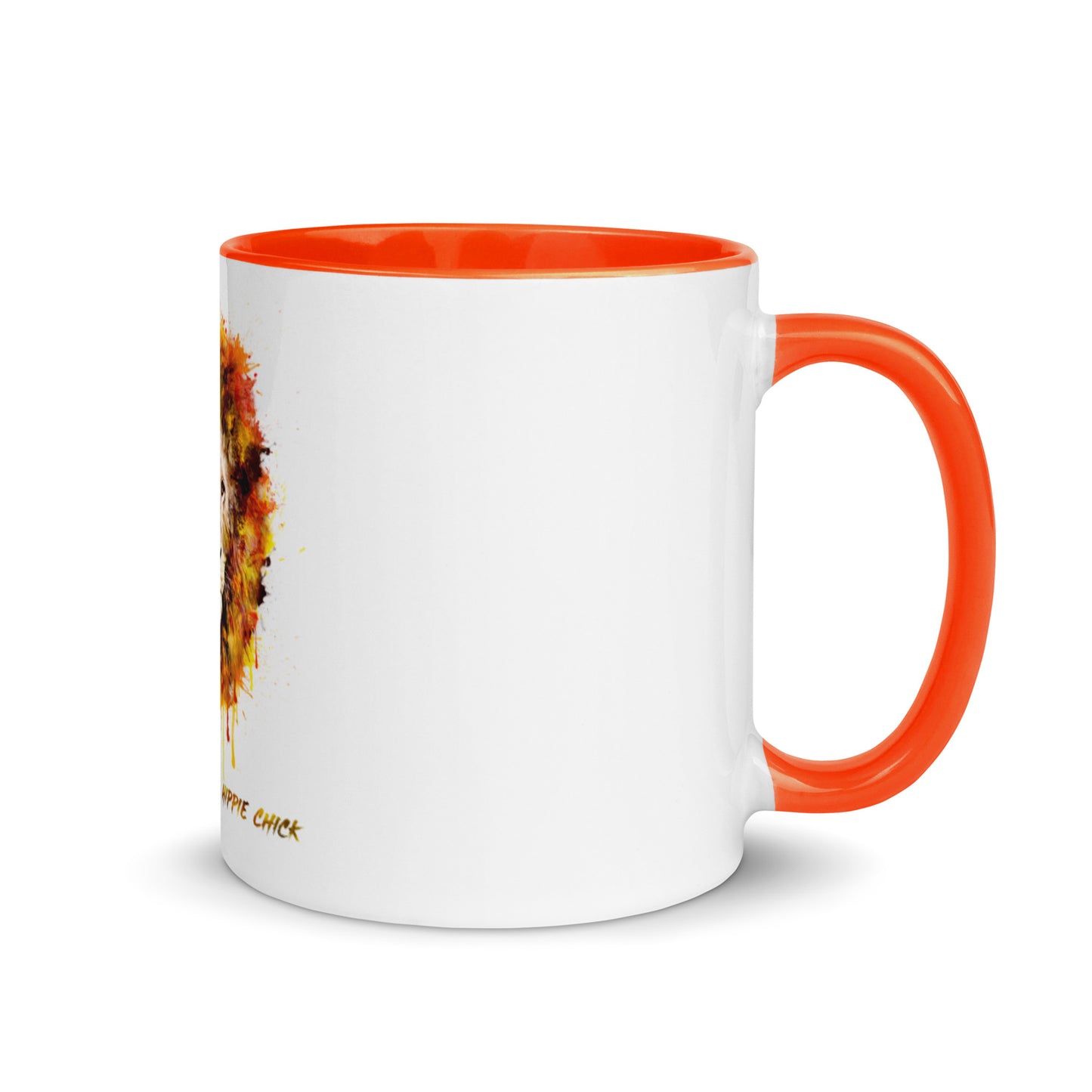 White Color Mug - OG Hippie Chick (Orange)