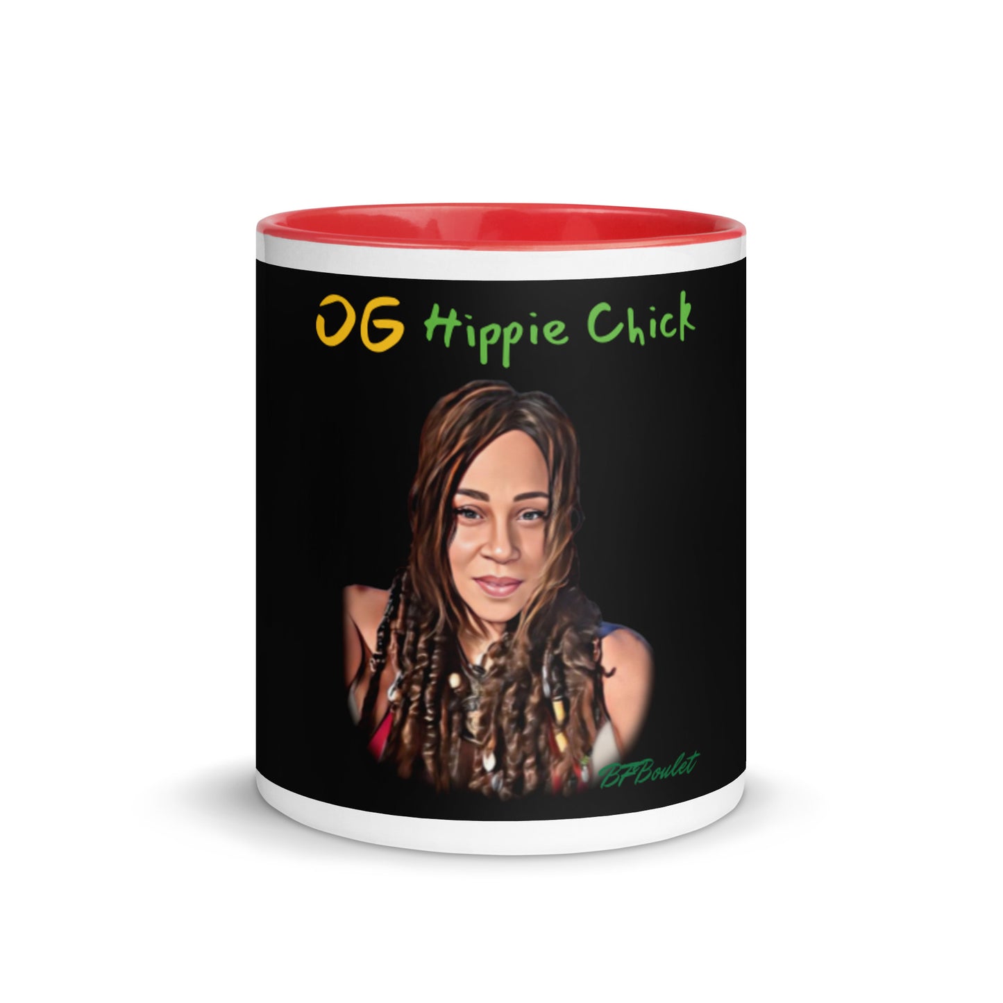 Mug Couleur Noir - OG Hippie Chick (BFBoulet)