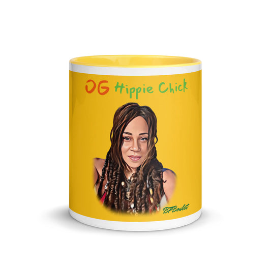 Mug Couleur Jaune - OG Hippie Chick (BFBoulet)