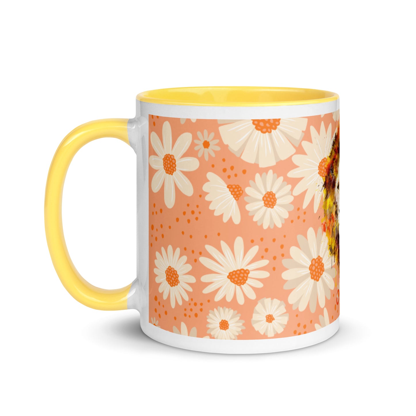 Peach Daisies Color Mug - OG Hippie Chick