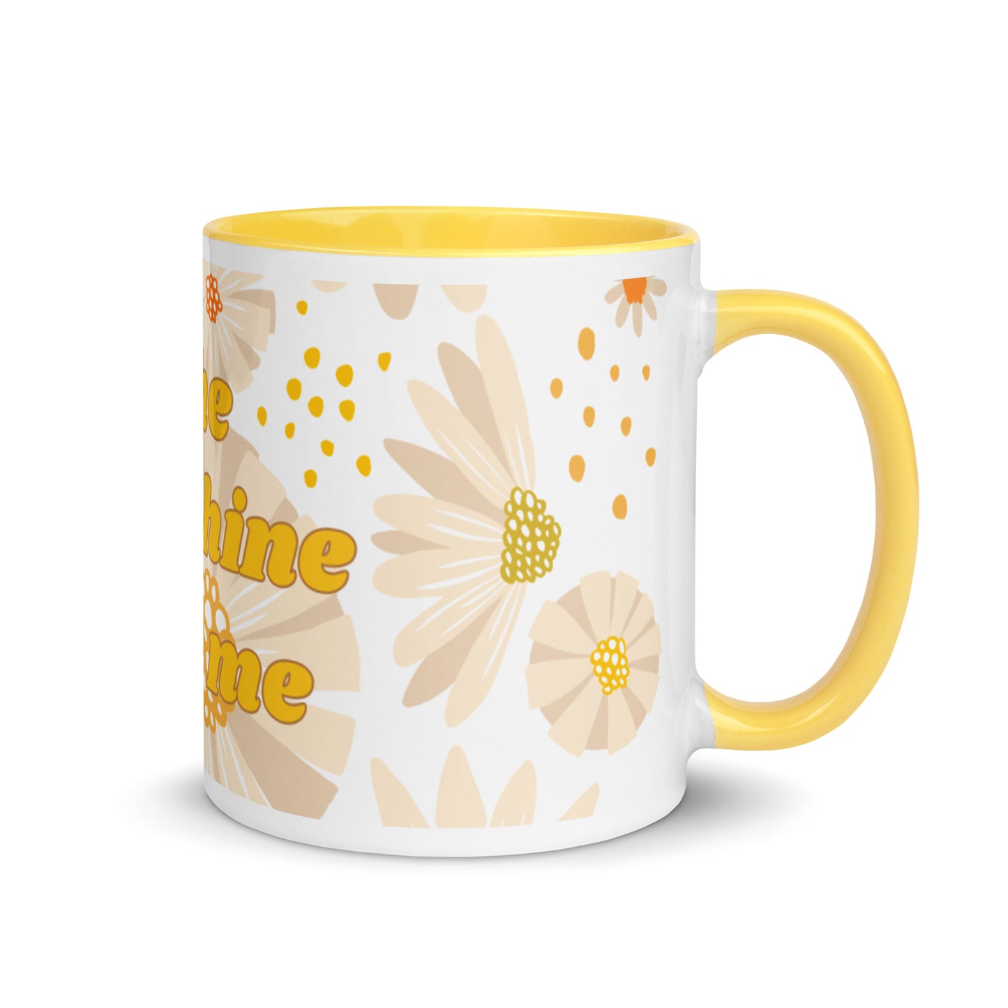 Tan Daisies Color Mug - The Sunshine is in me