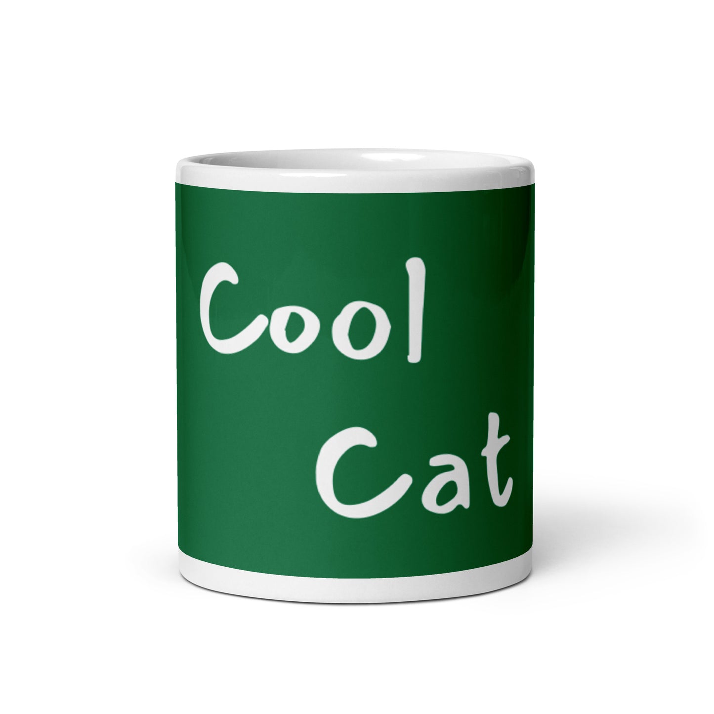 Jewel White Glossy Mug - Cool Cat