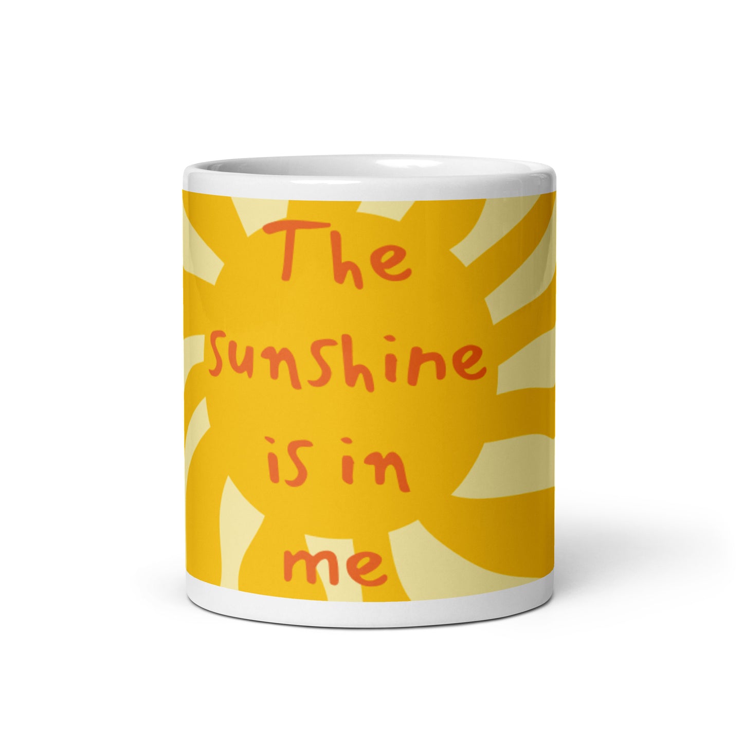 Mug Brillant Blanc Soleil - Le soleil est en moi