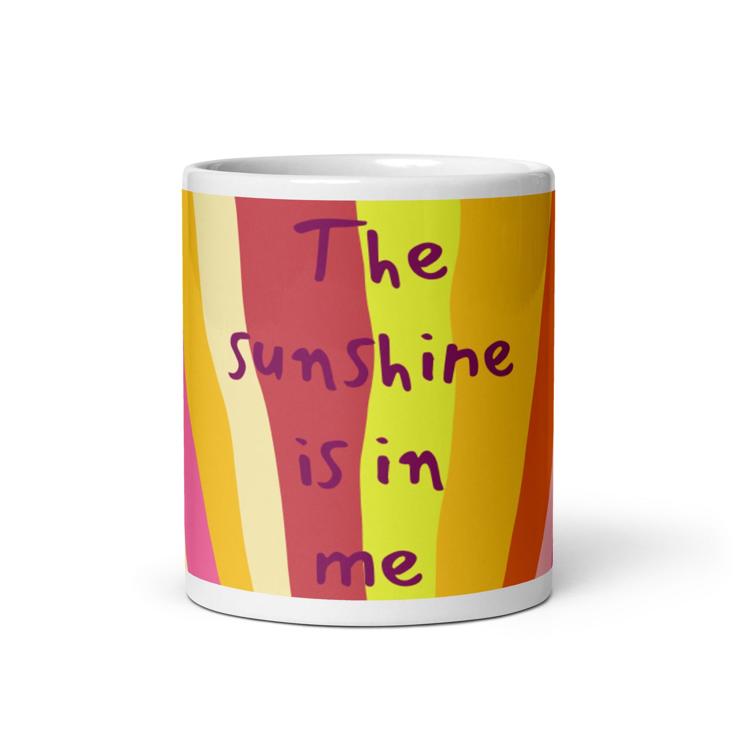 Sun Rays White Glossy Mug - The sunshine is in me