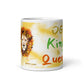 Tasse brillante blanche à effet tie-dye doré - OG King &amp; Queen