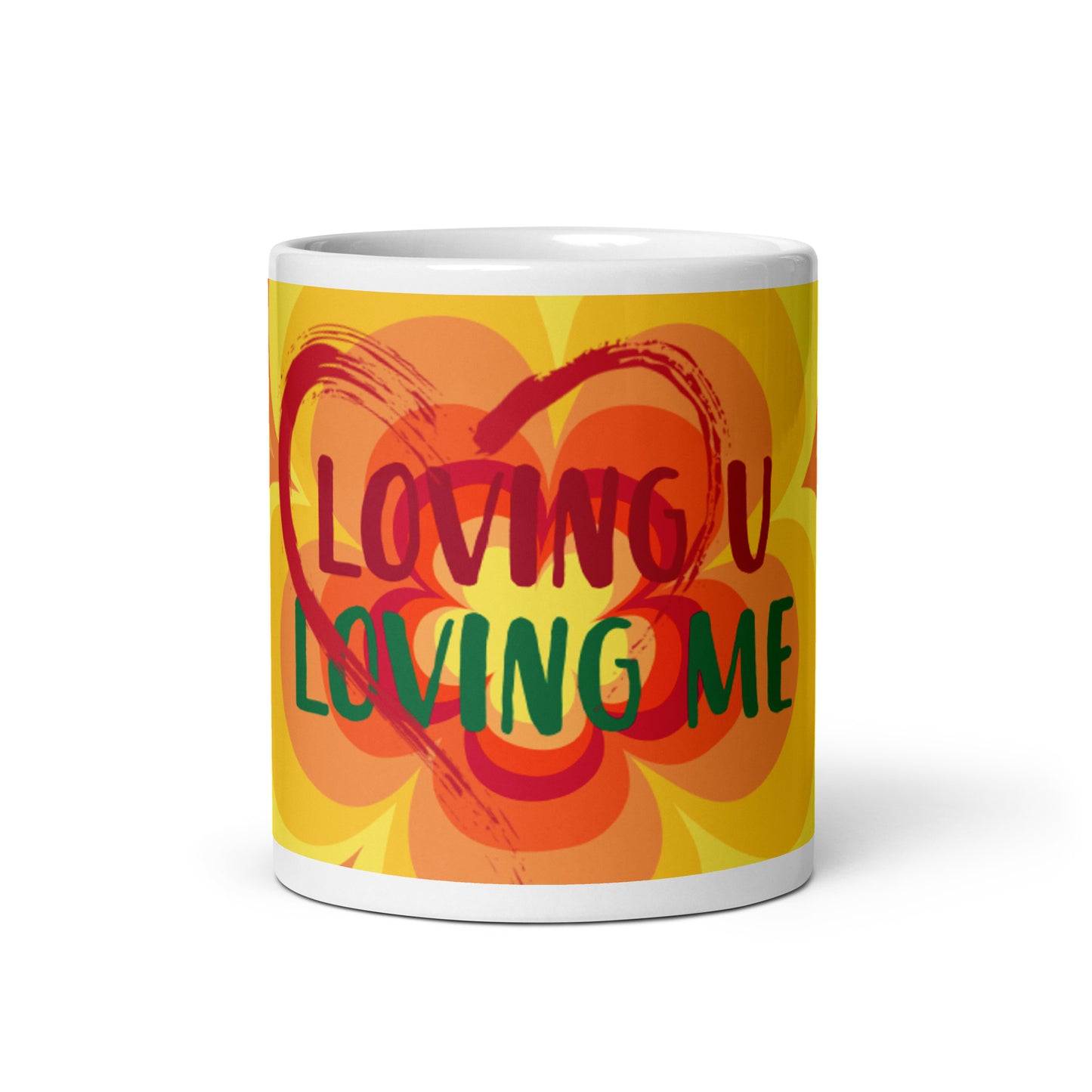 Sunny Flower 2 White Glossy Mug - Loving U Loving me