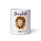 White Glossy Mug - Boulet (Purple)
