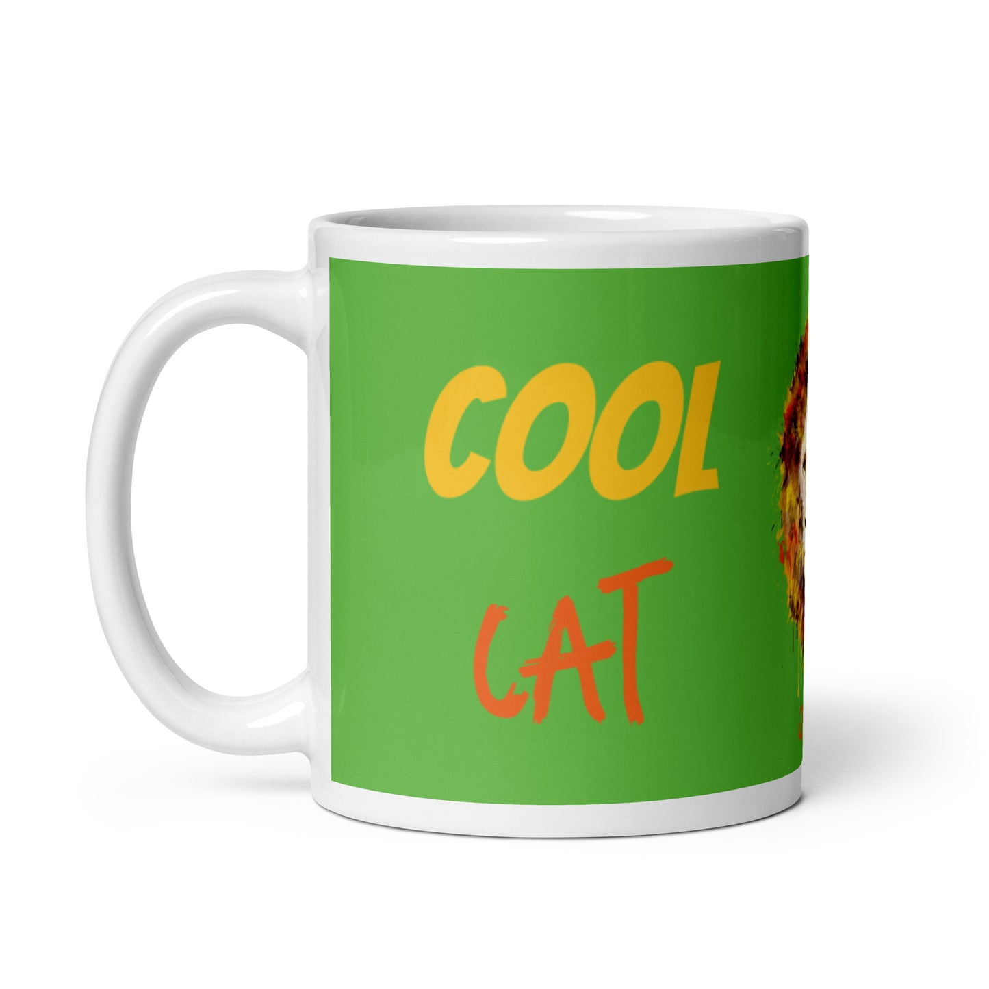 Grinch White Glossy Mug - Cool Cat