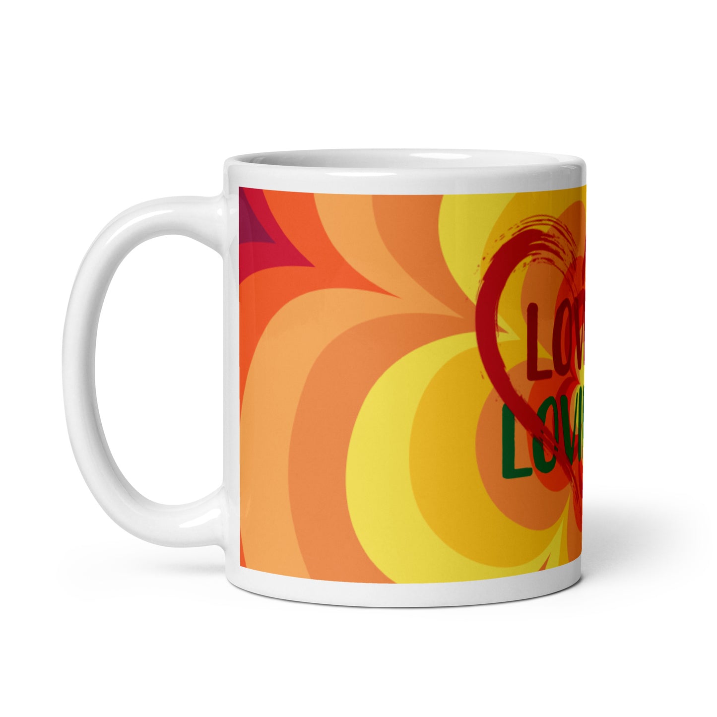 Sunny Flower 2 White Glossy Mug - Loving U Loving me