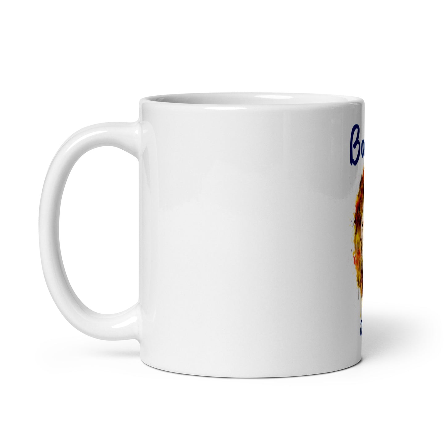 White Glossy Mug - Boulet (Navy)