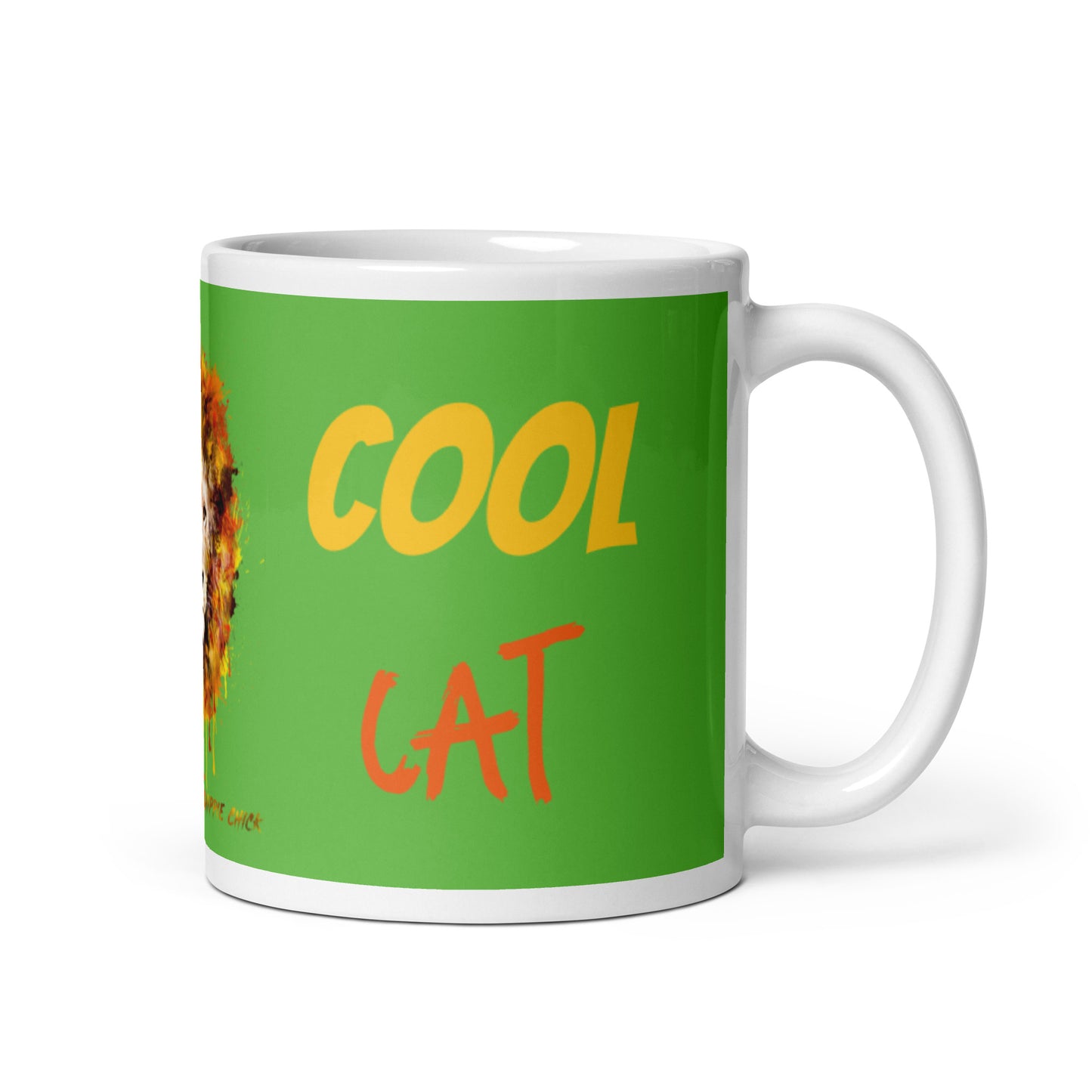 Grinch White Glossy Mug - Cool Cat