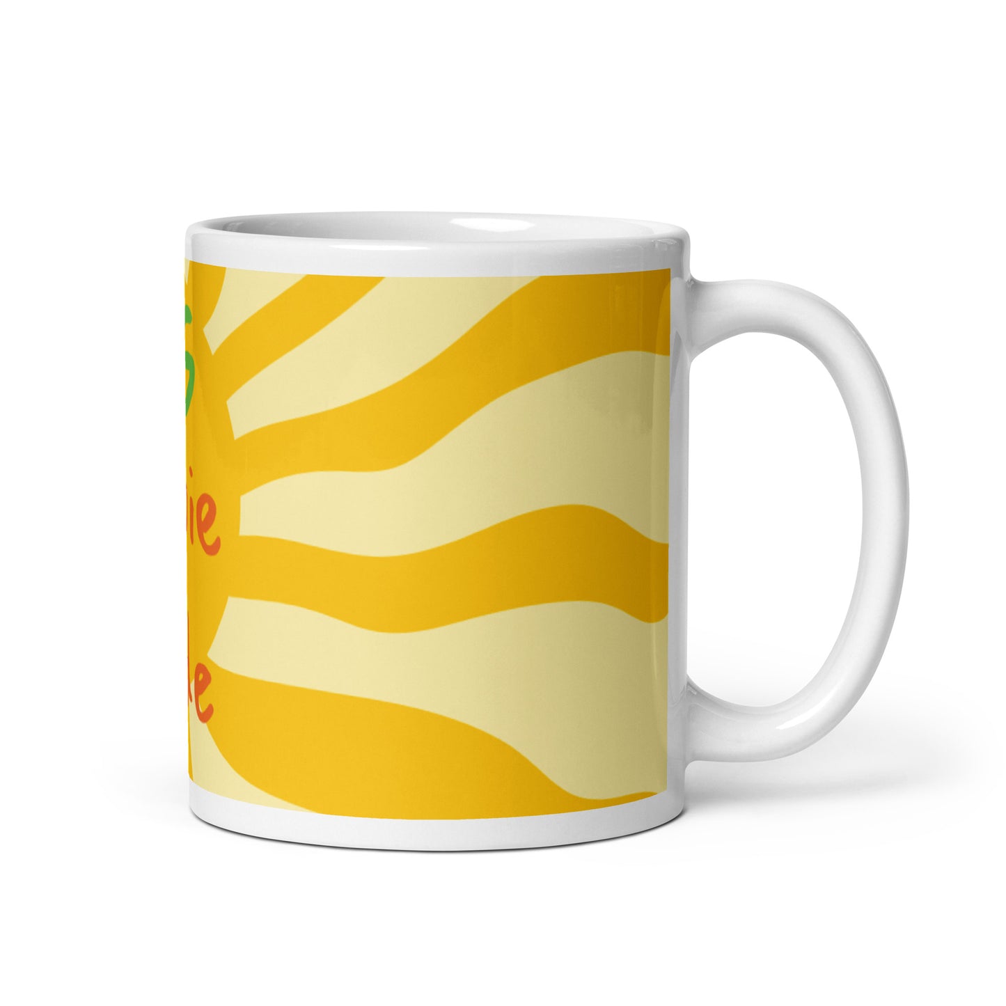 Mug Brillant Blanc Soleil - OG Hippie Dude