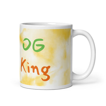 Gold Tie Dye White Glossy Mug - OG King