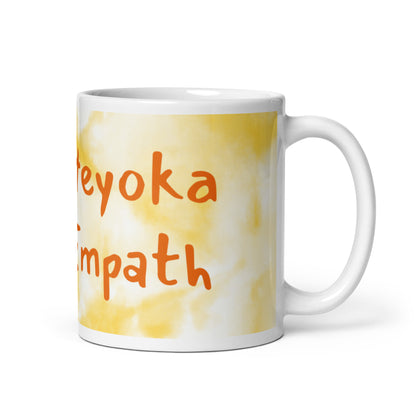 Gold Tie Dye White Glossy Mug - Heyoka Empath