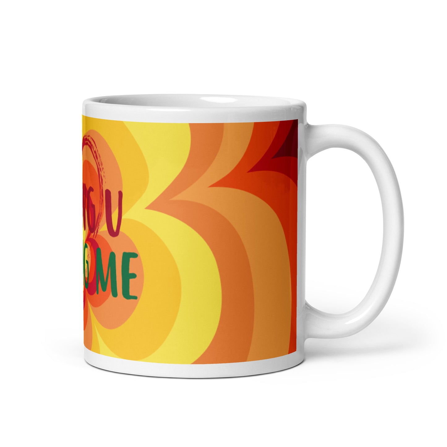 Sunny Flower 2 White Glossy Mug - Loving U Loving me