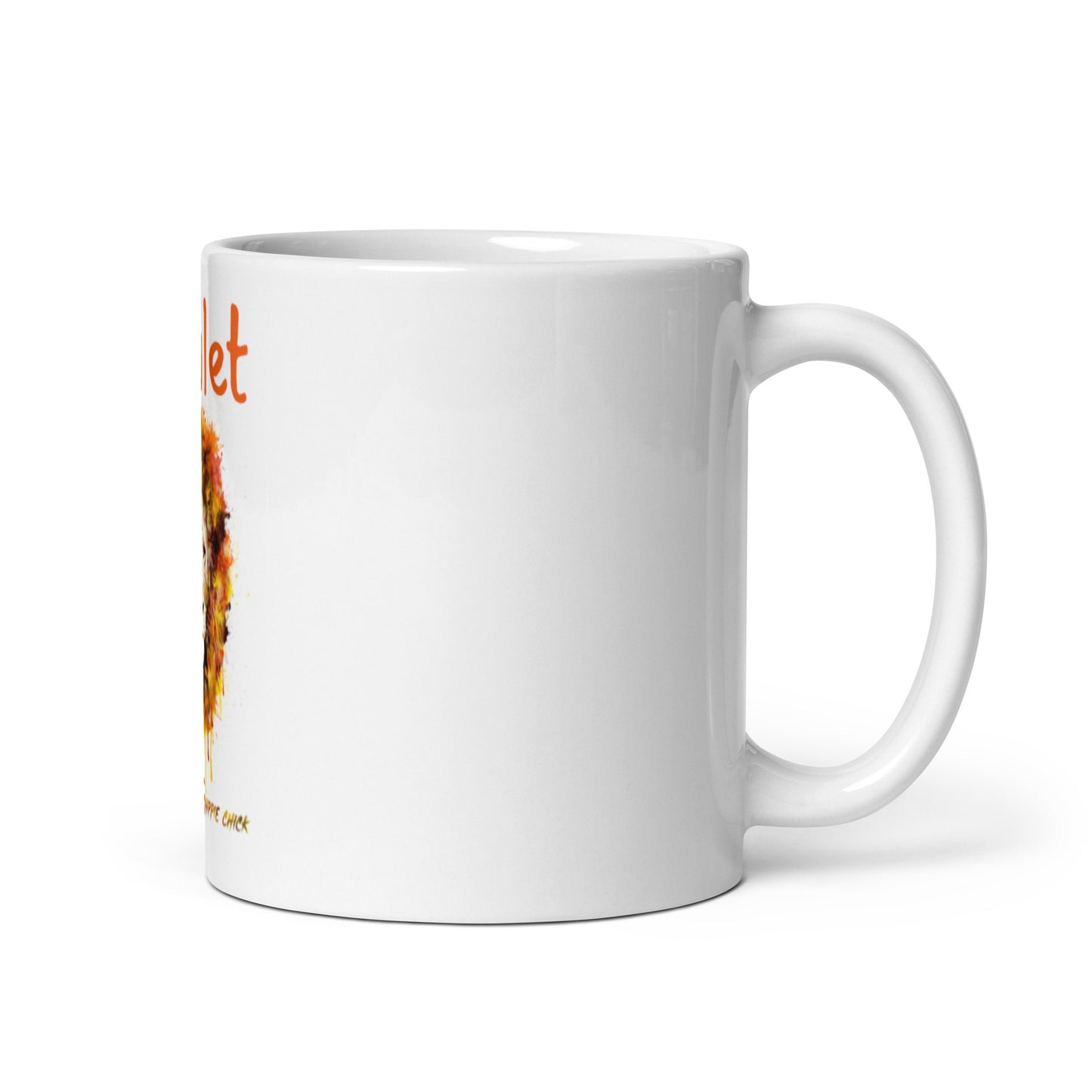 White Glossy Mug - Boulet (Orange)