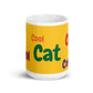 Yellow White Glossy Mug - Cool Cat