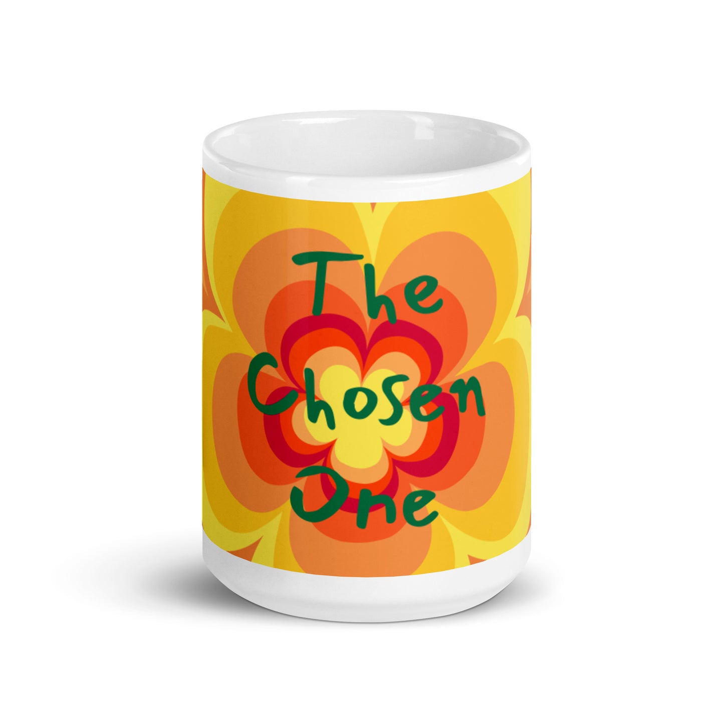 Sunny Flower 2 White Glossy Mug - The Chosen One
