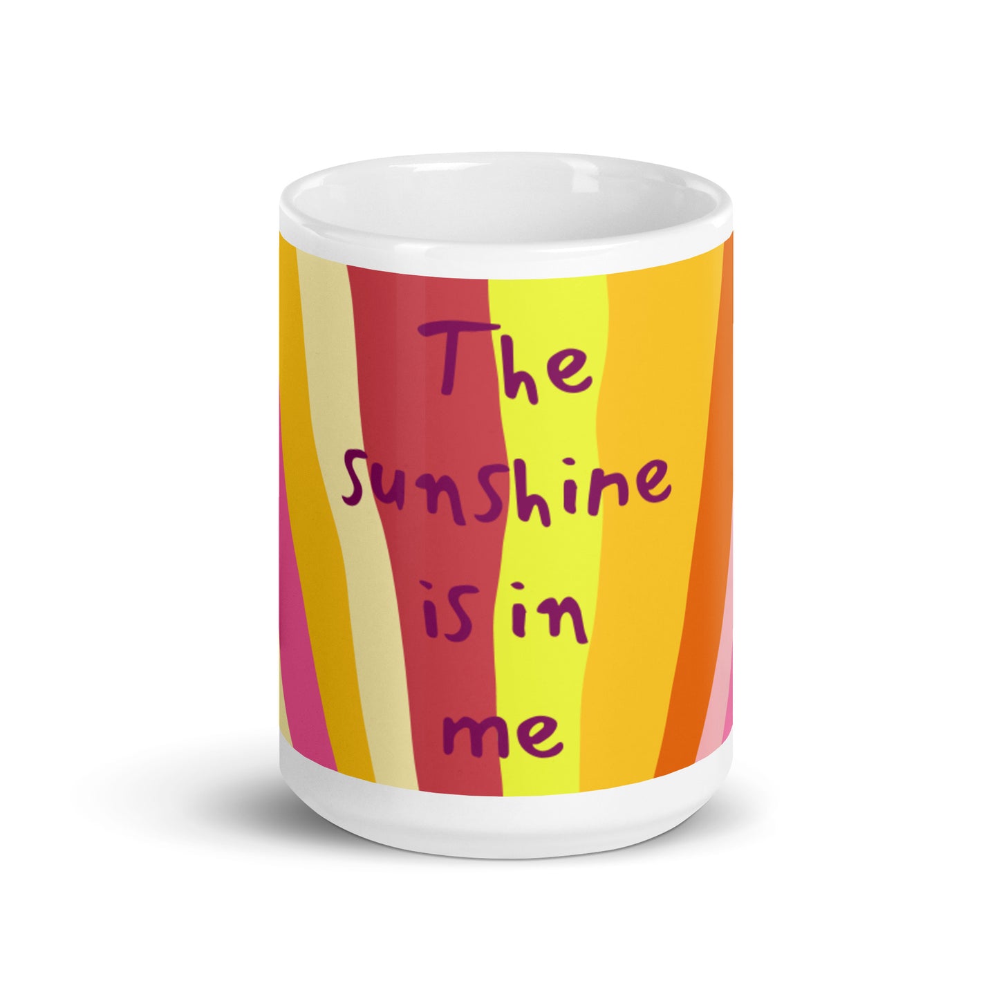 Sun Rays White Glossy Mug - The sunshine is in me
